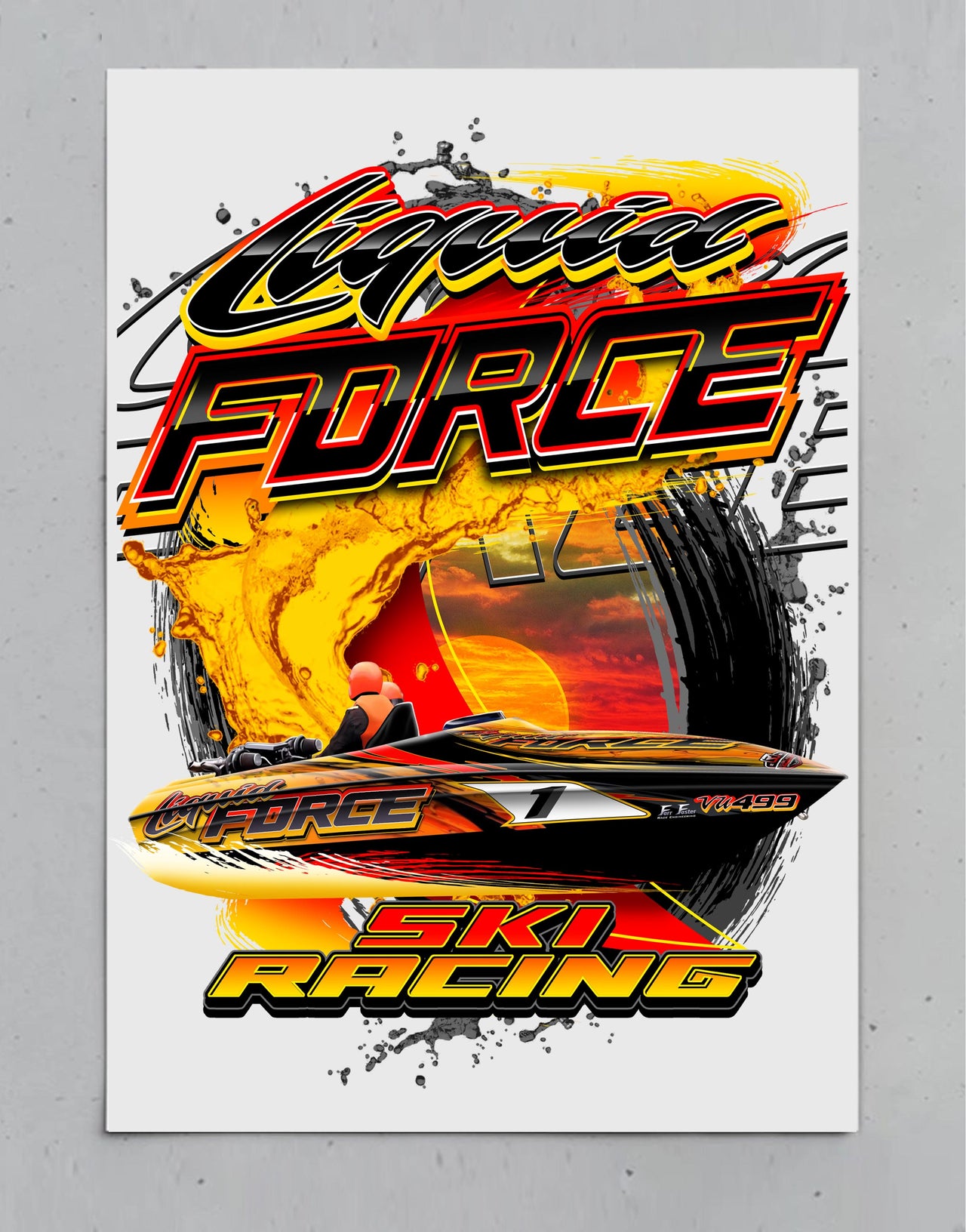 Liquid Force Ski Racing Poster