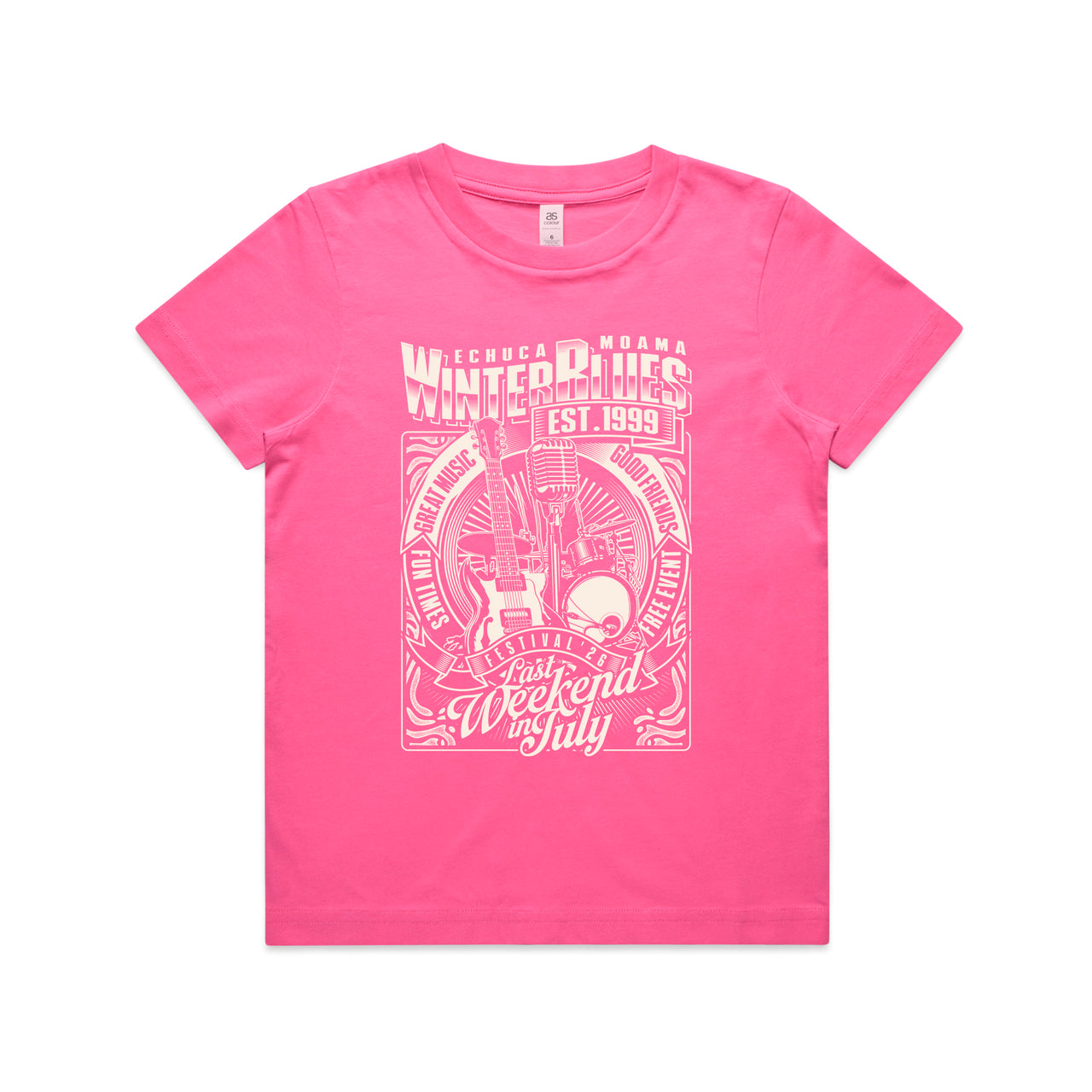 Echuca Moama Winter Blues 2026 Kids Guitar Tee