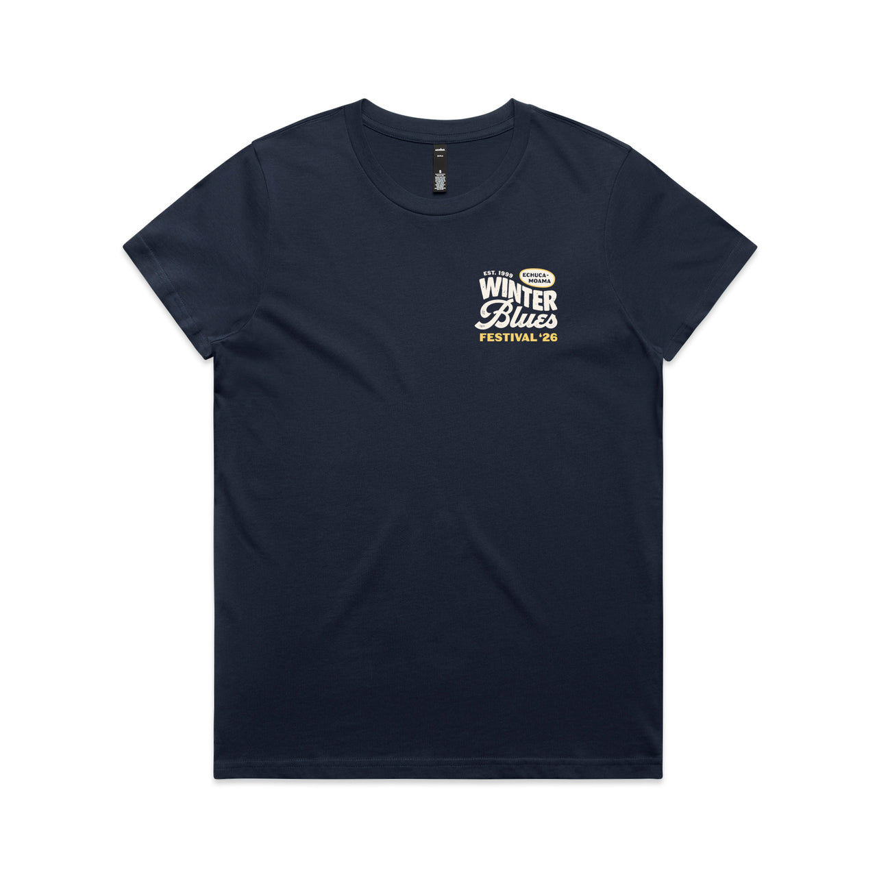 Echuca Moama Winter Blues 2026 Ladies Band List Tee