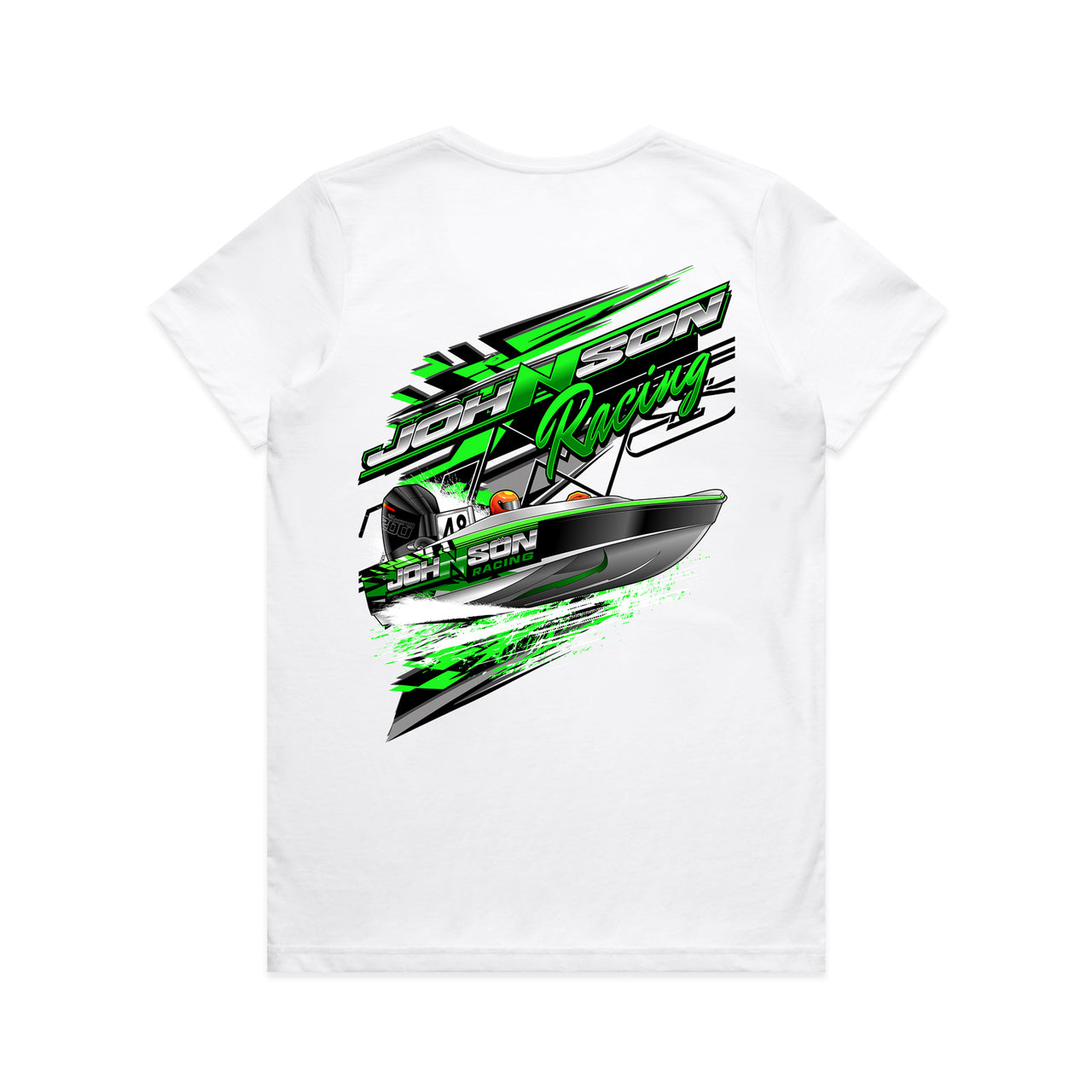 Johnson Racing Women's V Neck Tee: PRE-ORDER