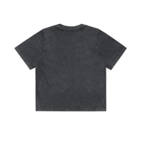 Thumbnail for Winter Blues 2025 Ladies Stone Wash Heavy Crop Guitar Tee