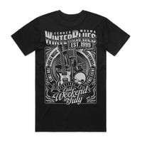 Thumbnail for Echuca Moama Winter Blues 2026 Grey Guitar Men’s Black Tee