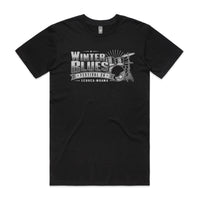 Thumbnail for Echuca Moama Winter Blues 2026 Grey Guitar Men’s Black Tee