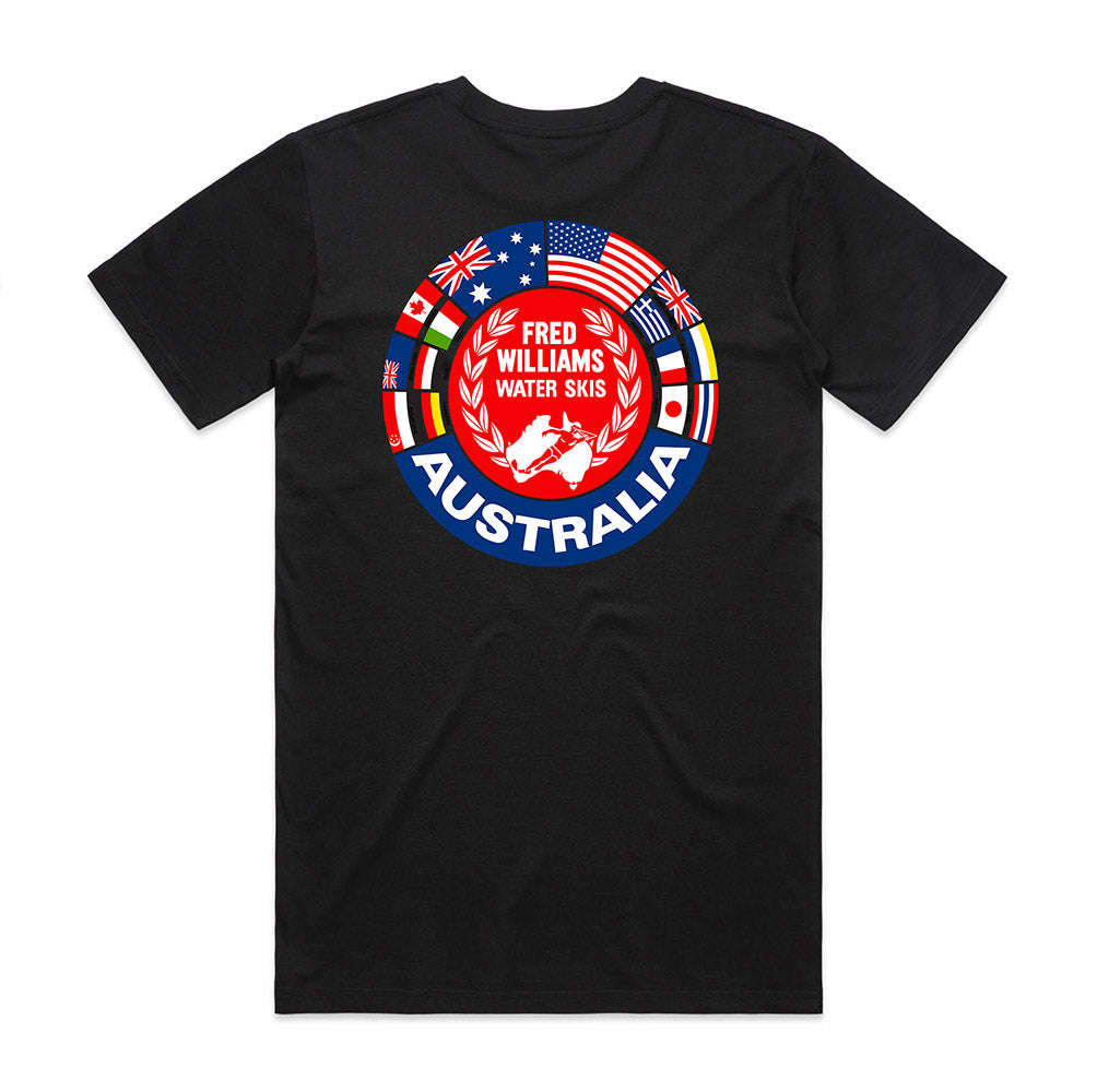 Fred Williams World Logo Front & Back Print Men’s Tee