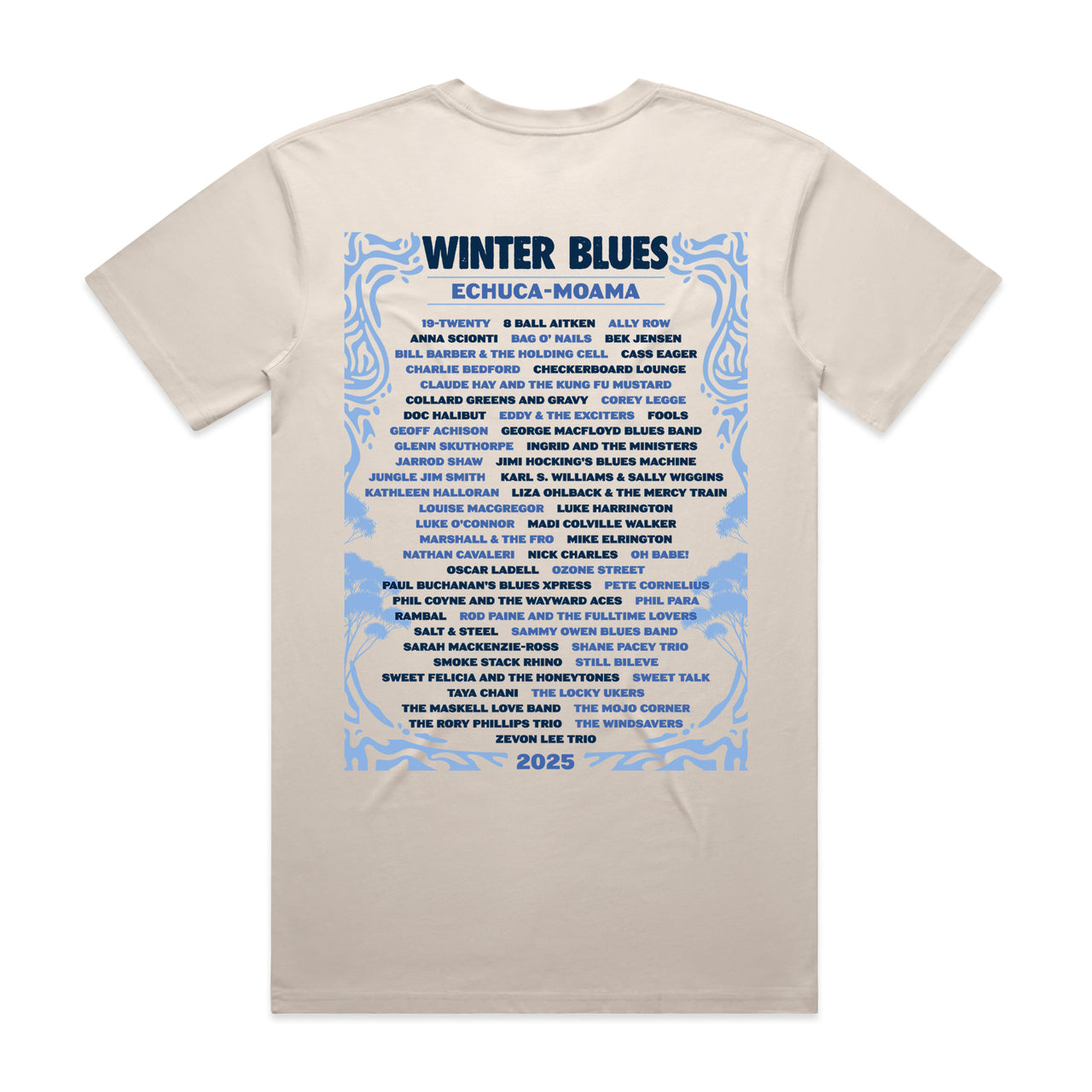 Winter Blues 2025 Men's Band List Tee