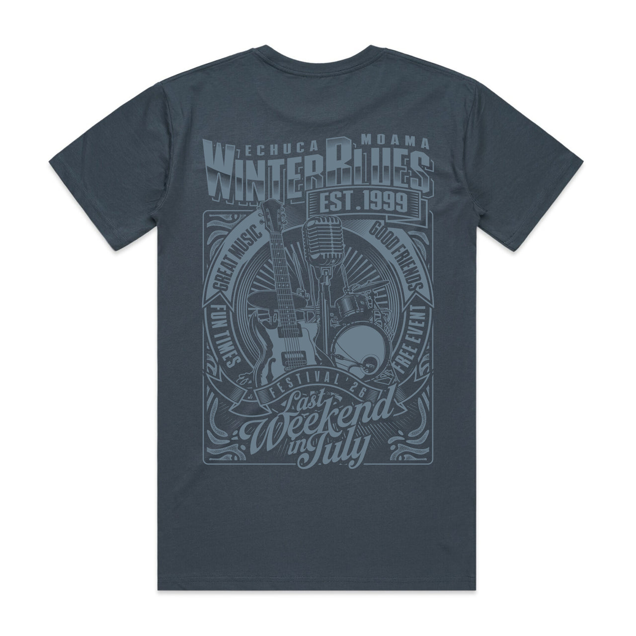 Echuca Moama Winter Blues 2026 Guitar Men’s Tee