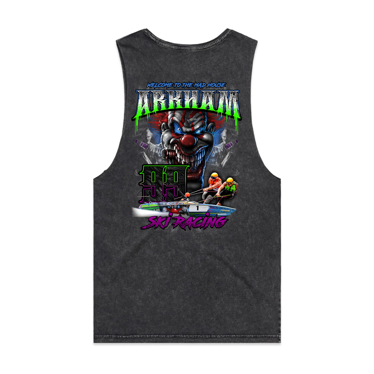 Arkham 99 MAD HOUSE Stone Wash Tank