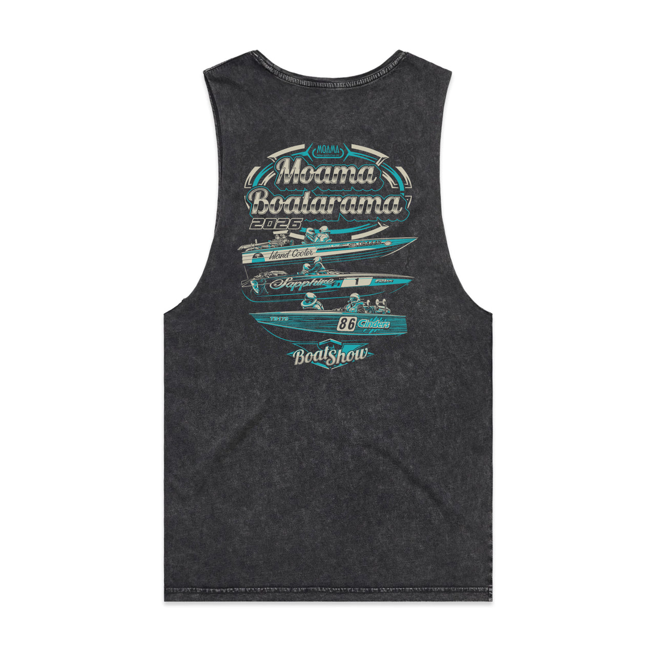 Moama Boatarama 2026 Men's Stonewash Tank