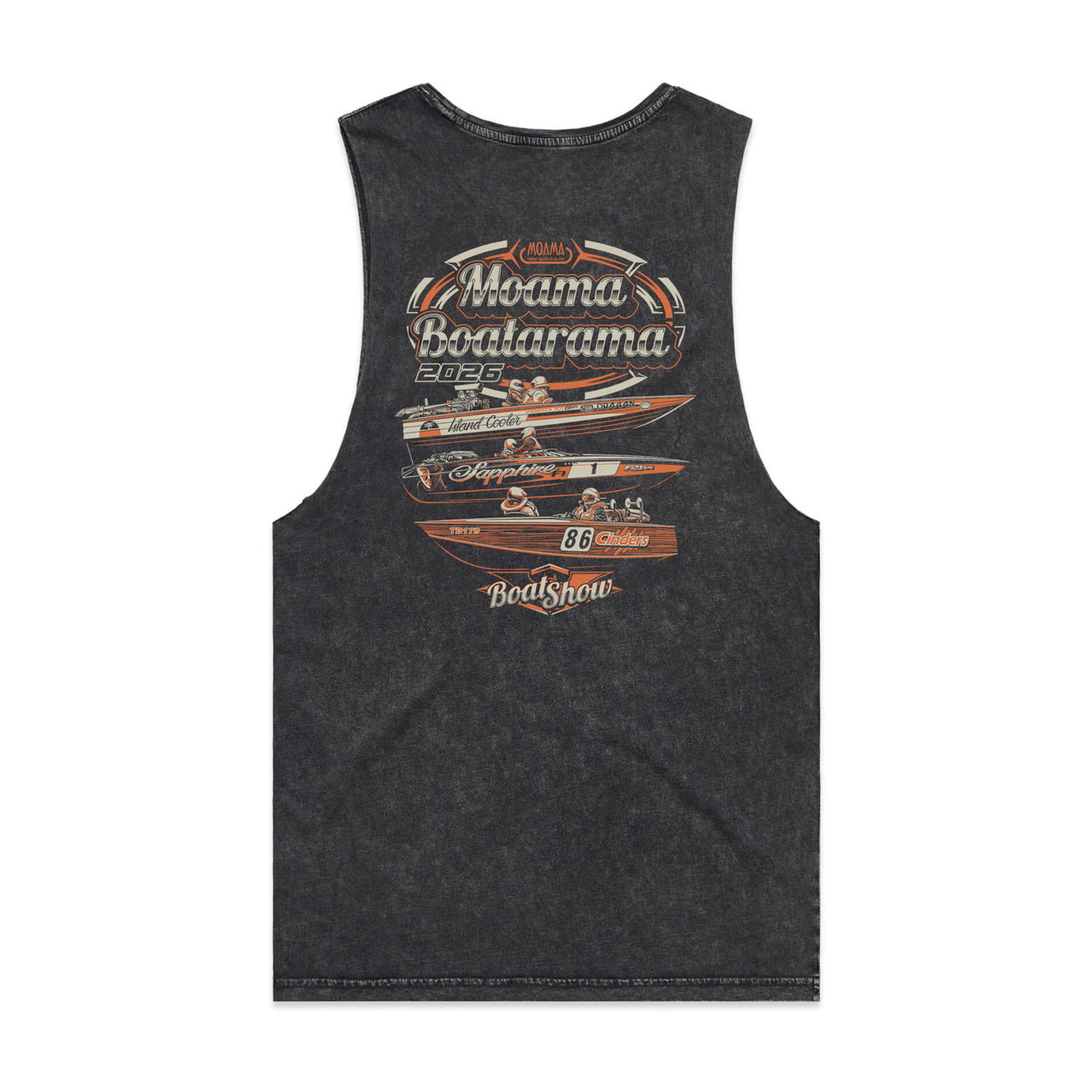 Moama Boatarama 2026 Men's Stonewash Tank