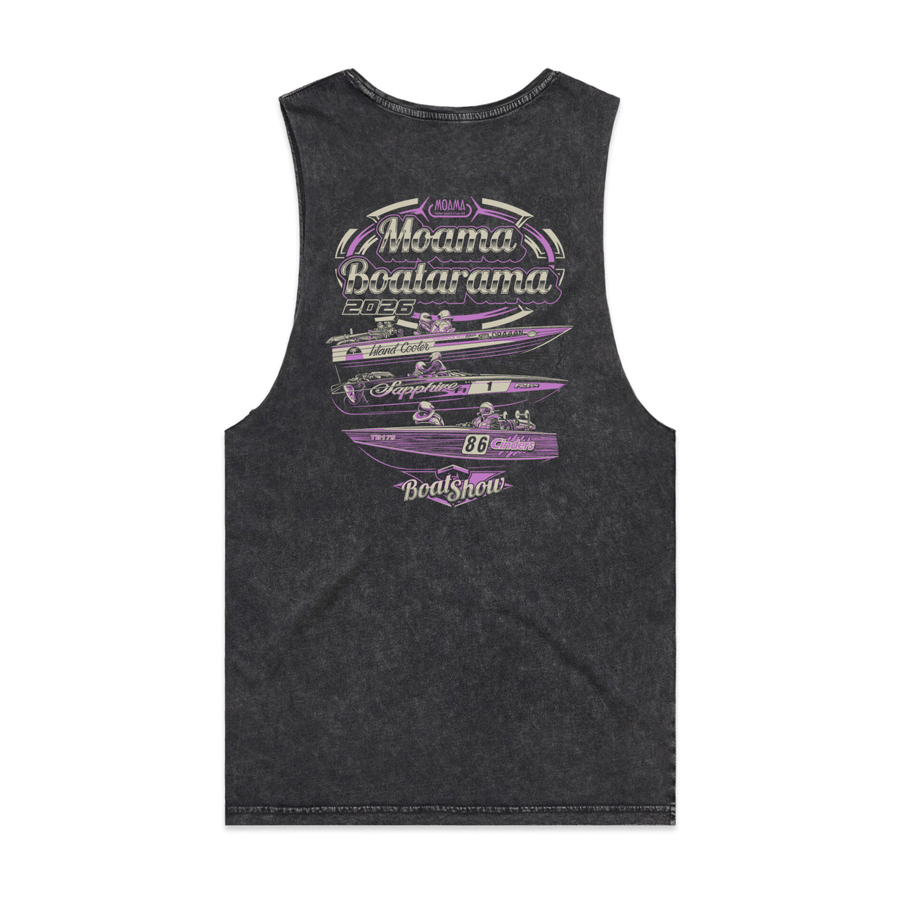 Moama Boatarama 2026 Men's Stonewash Tank
