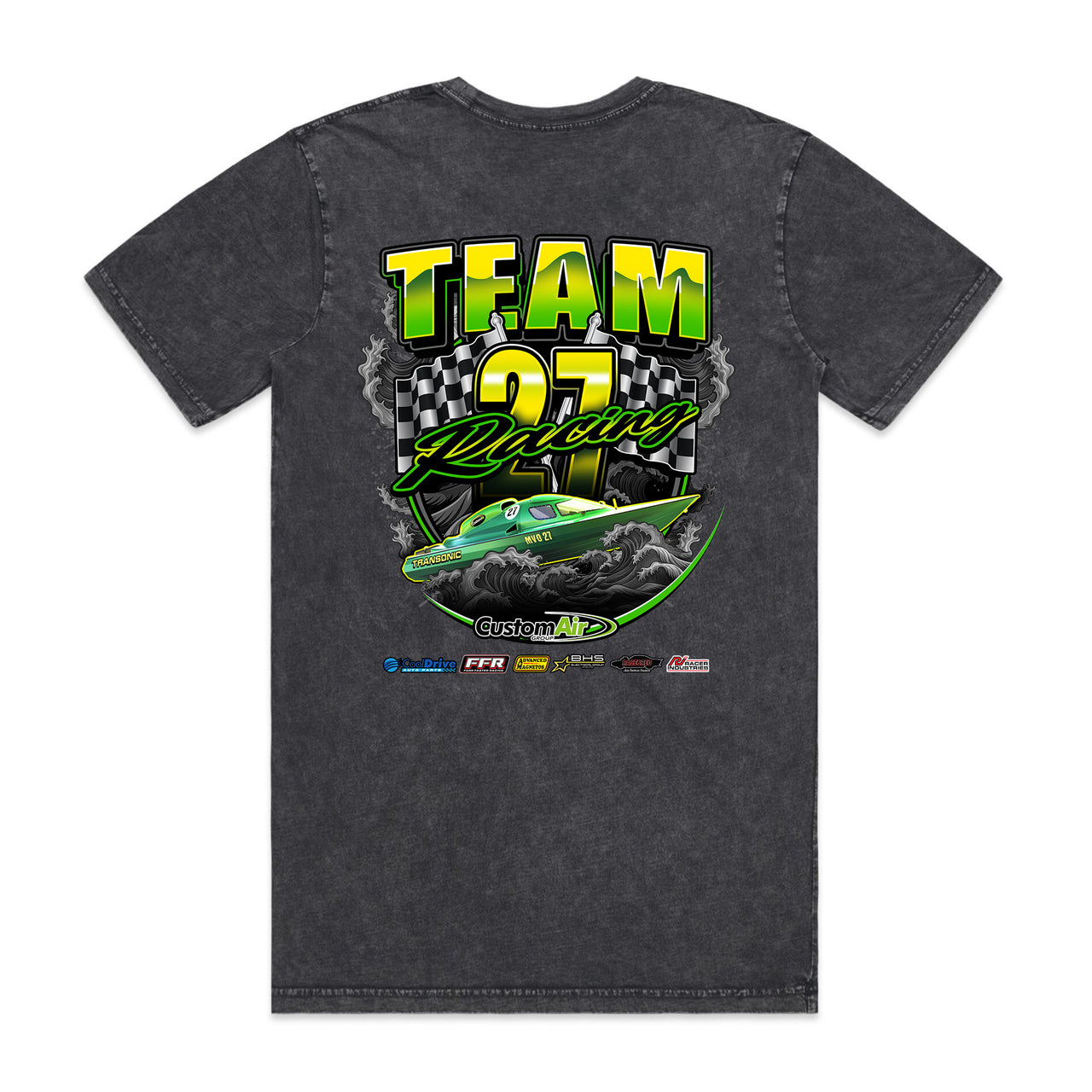 Team 27 Racing Men's Stone Wash Tee