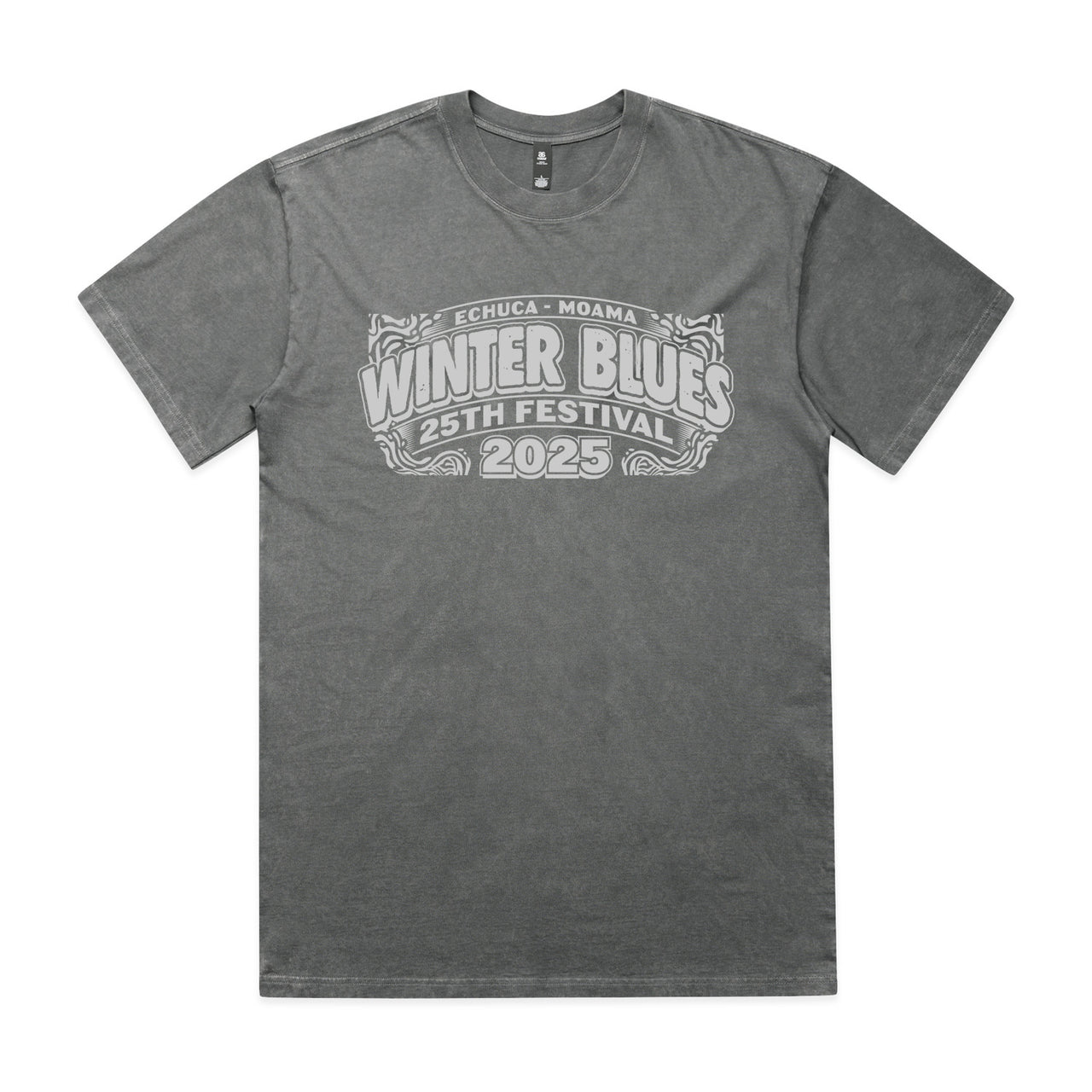 Winter Blues 2025 Men's Stone Wash Heavy Guitar Tee
