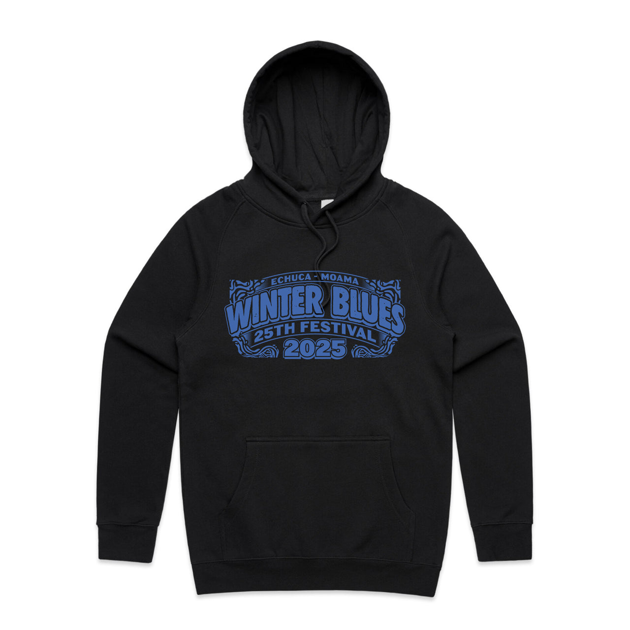 Winter Blues 2025 Blue Guitar Hoodie