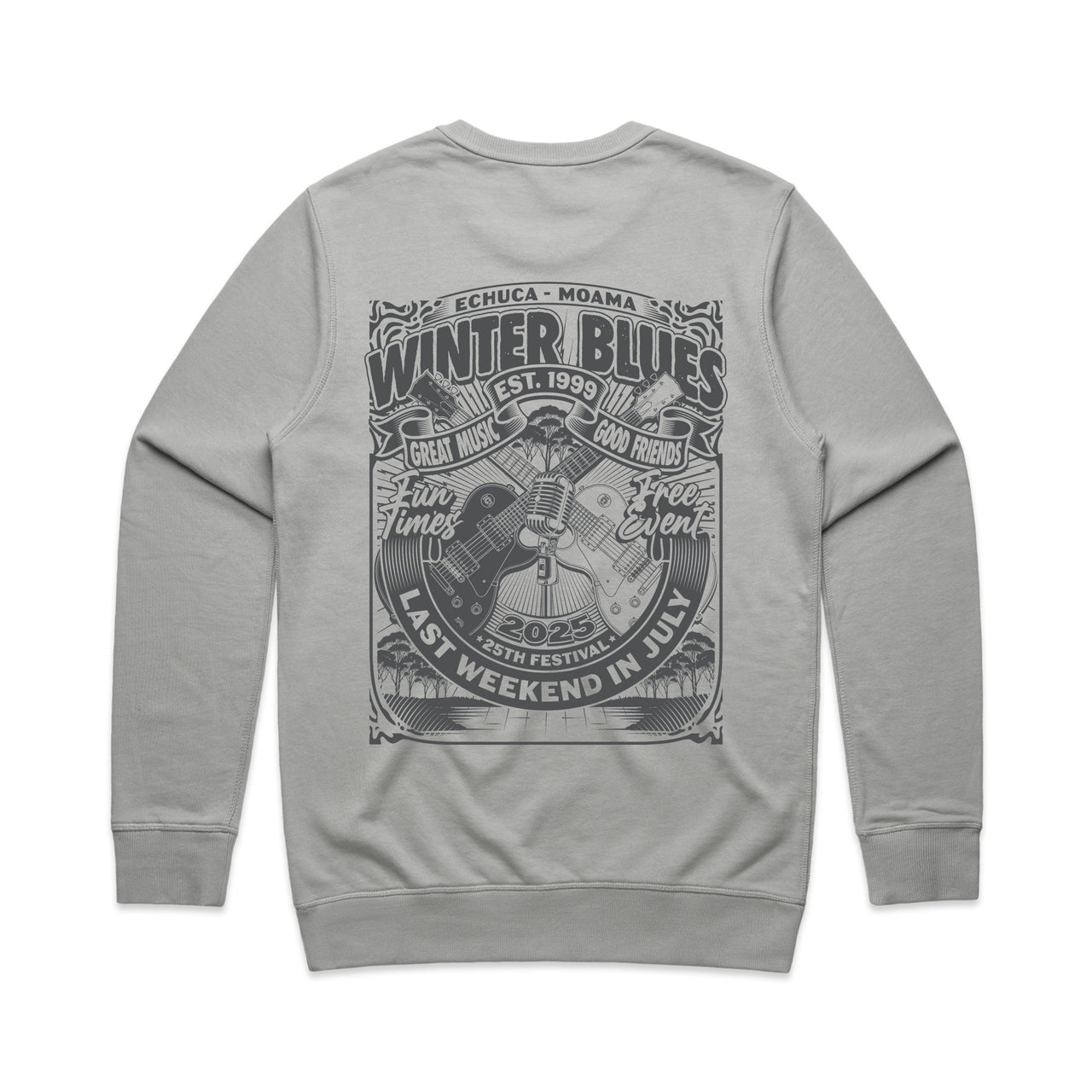 Winter Blues 2025 Men's Premium Guitar Crew