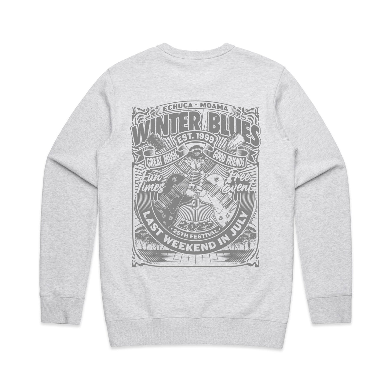 Winter Blues 2025 Men's Premium Guitar Crew