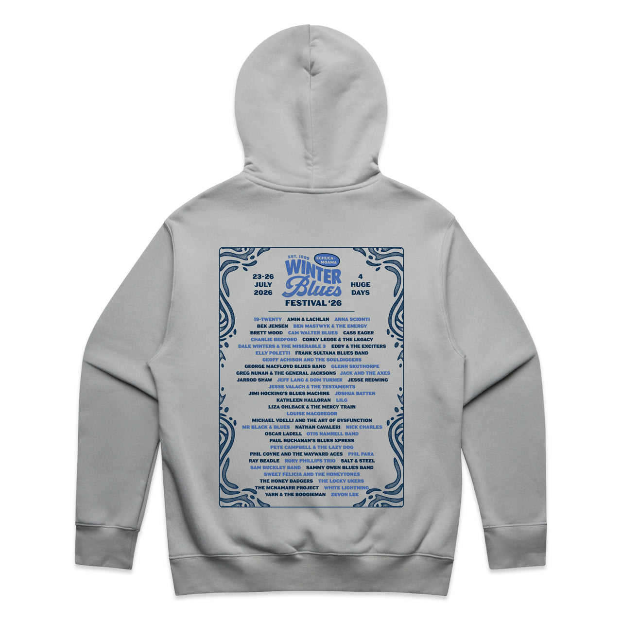 Echuca Moama Winter Blues 2026 Relax Band Hood