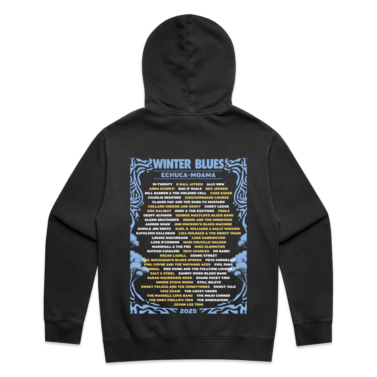 Winter Blues 2025 Men's Relax Faded Band List Hood