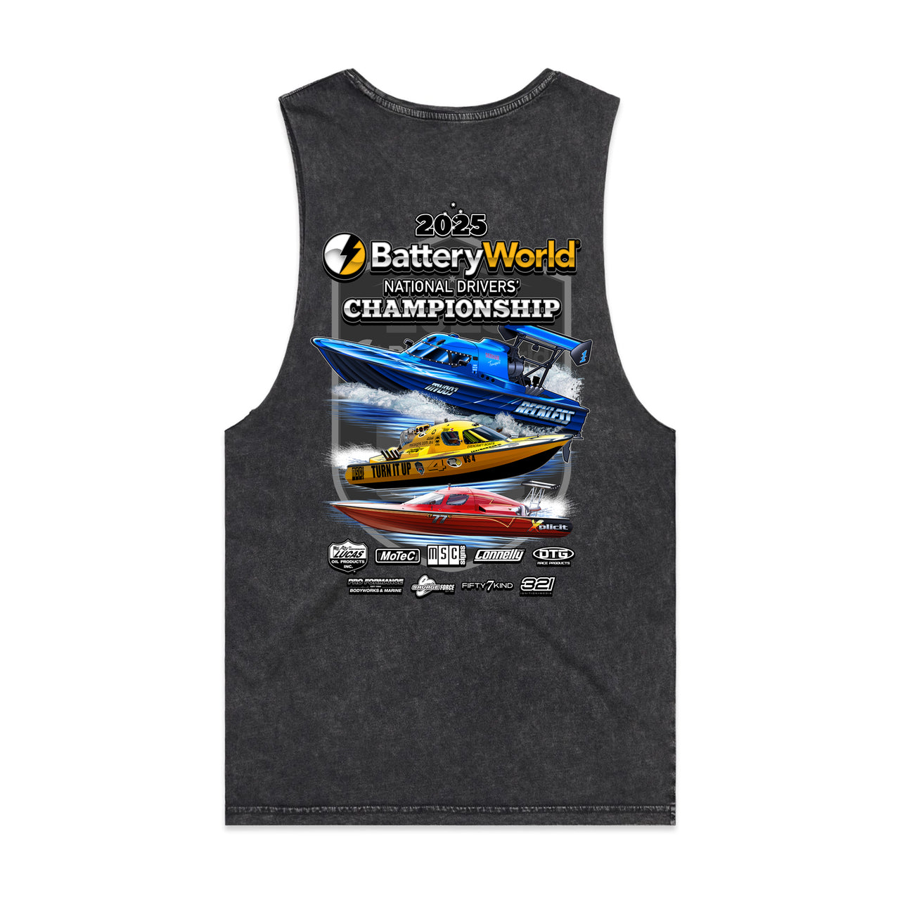 National Driver's Championship 2025 Men's Stone Wash Tank