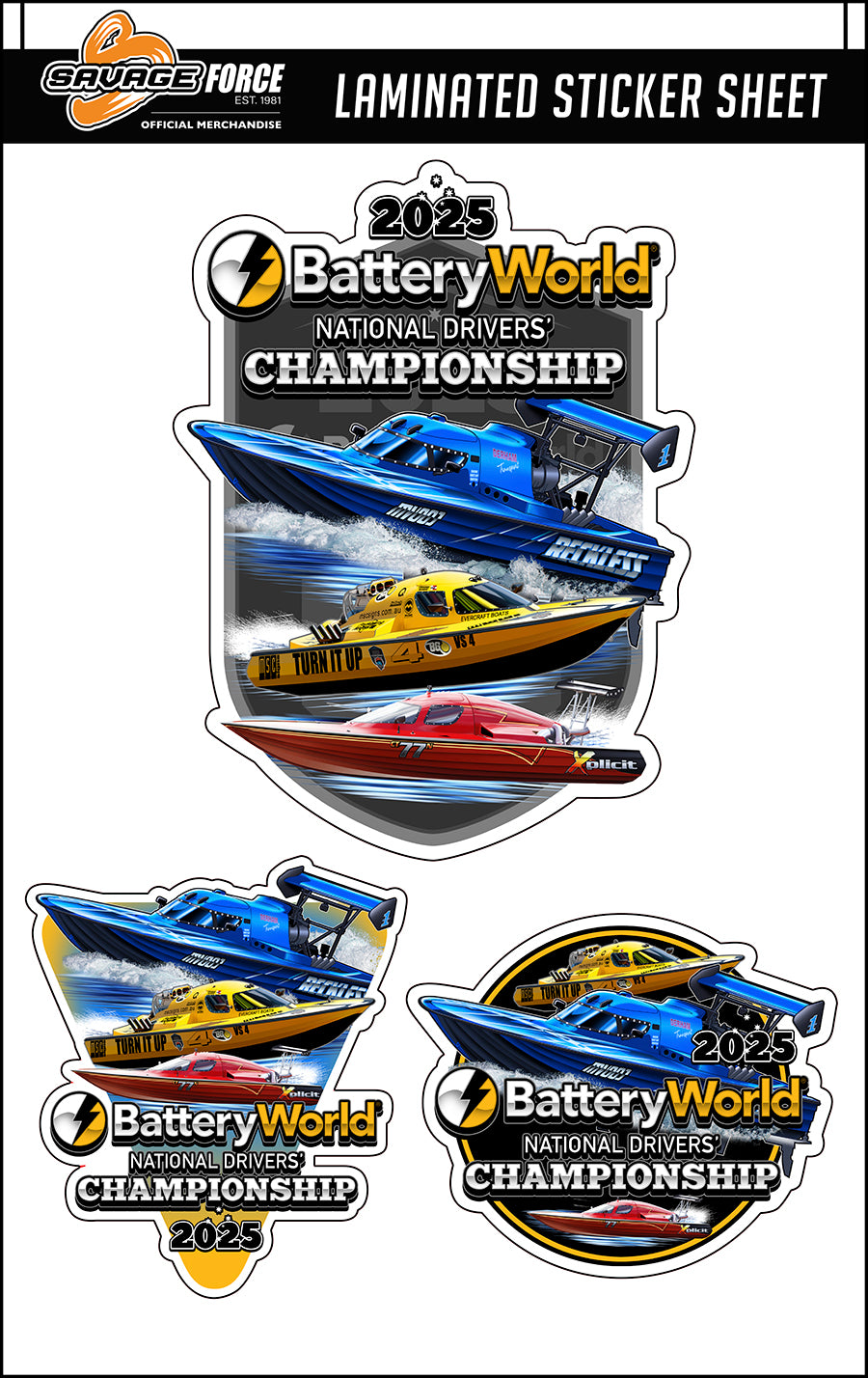 National Driver's Championship 2025 Sticker Sheet