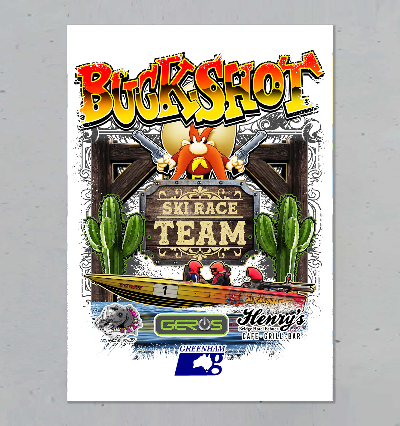 Buckshot Ski Race Team Poster