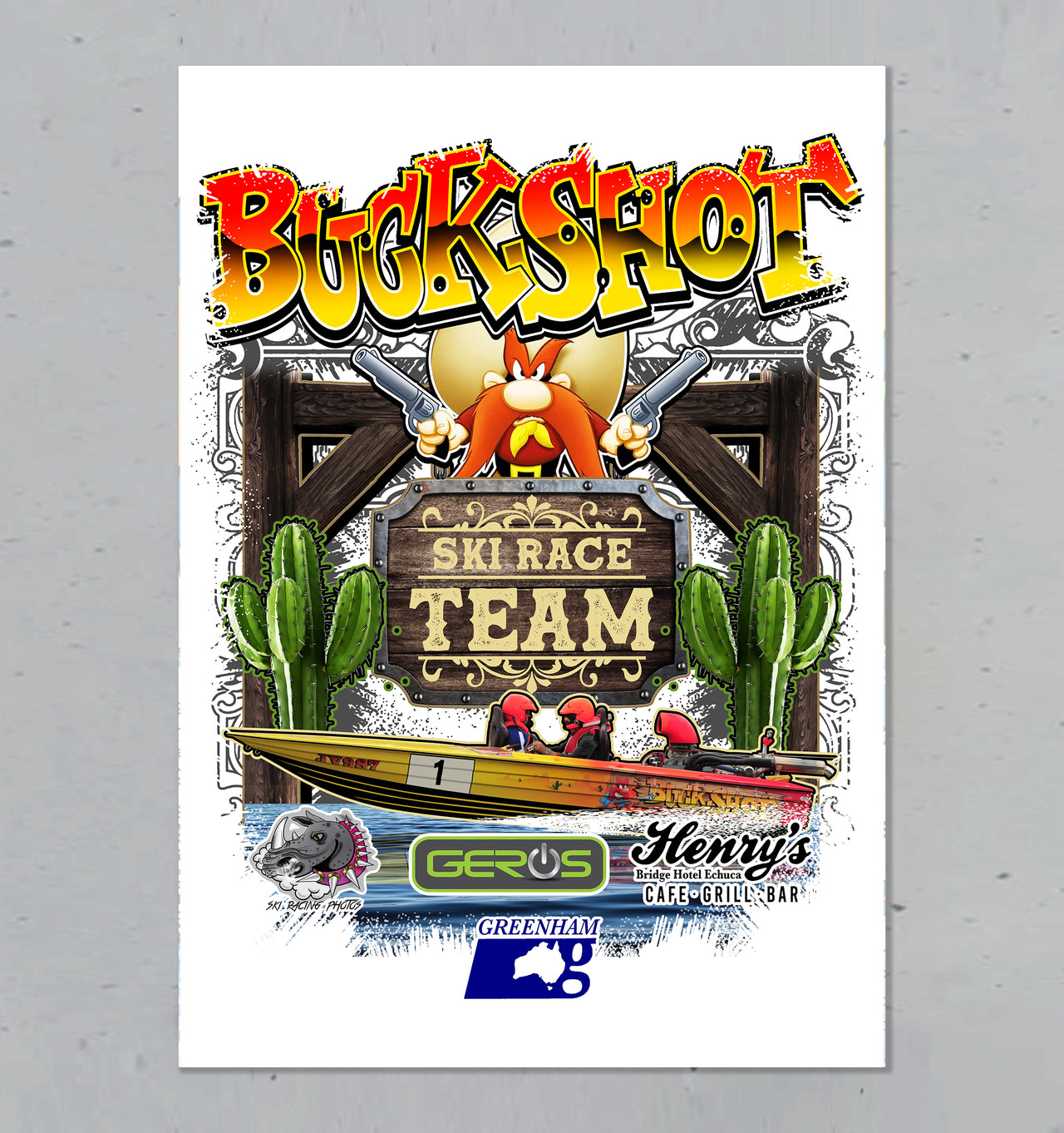 Buckshot Ski Racing Team Poster
