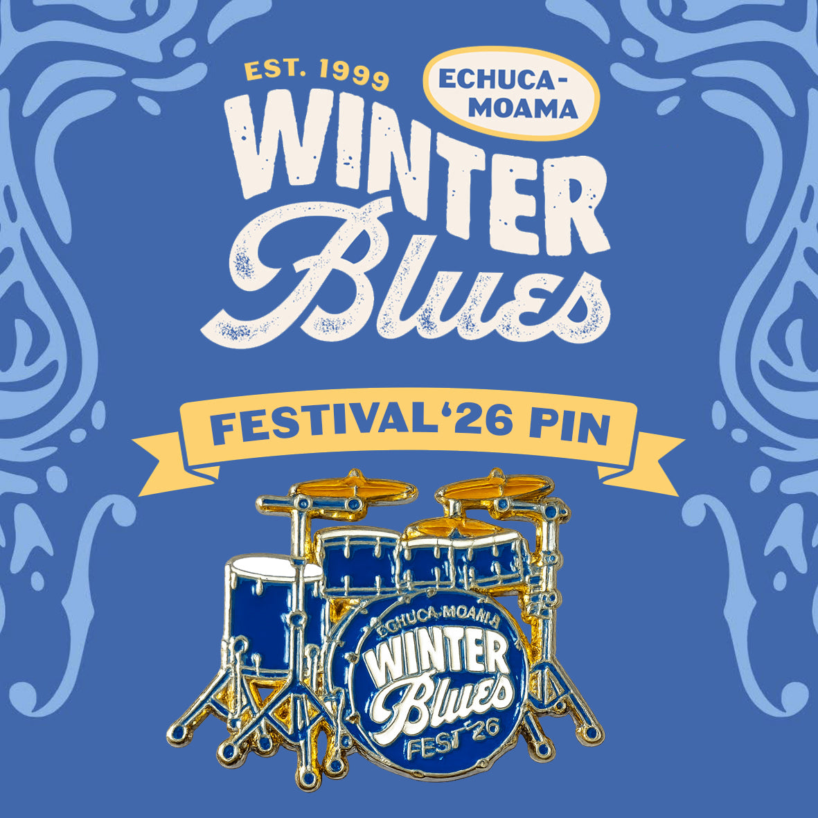 Echuca Moama Winter Blues 2026 Enamel Pin