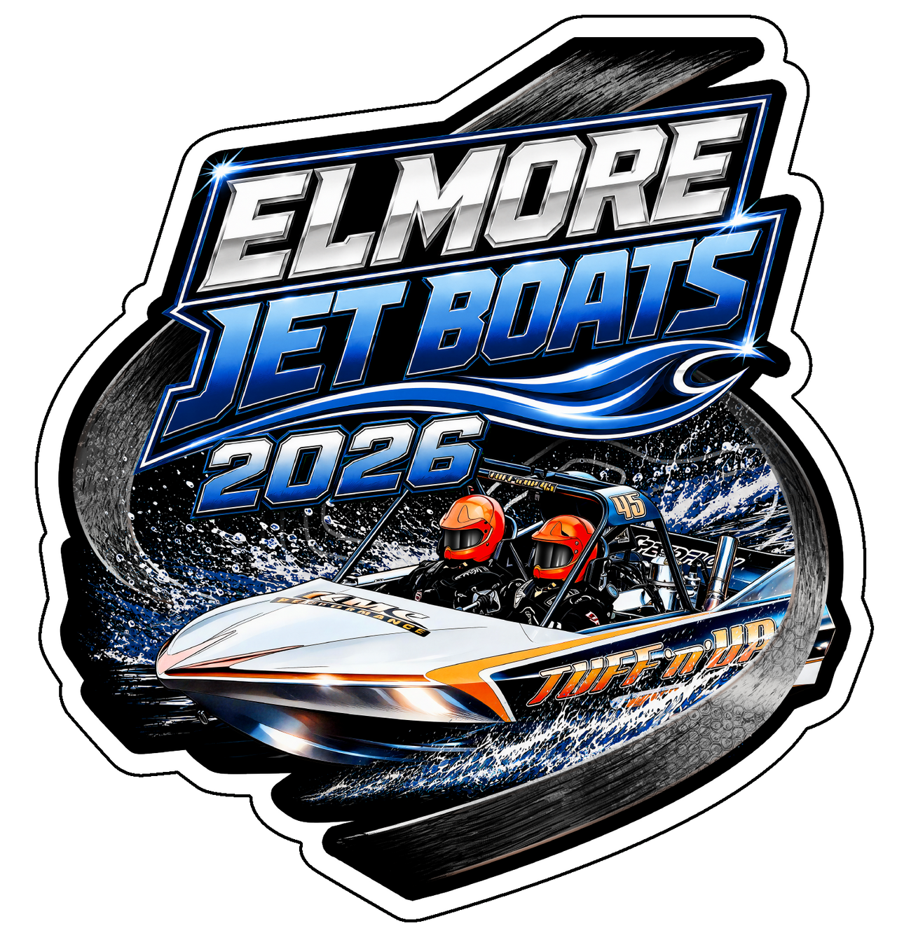 Elmore Jet Boats 2026 Single Sticker