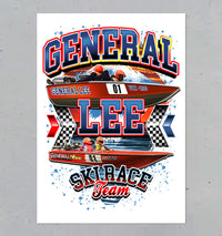 Thumbnail for General Lee Ski Race Team Poster