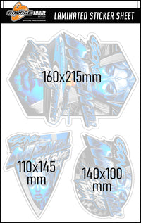 Thumbnail for Gone Mental Ski Race Team Sticker Sheet