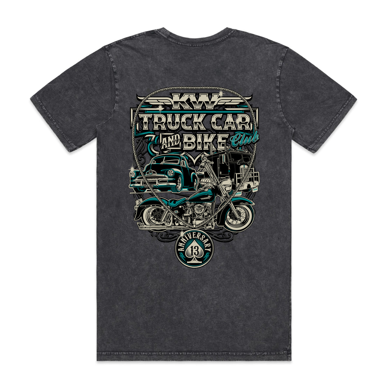 KW Truck, Bike & Car Club Stonewash Tee