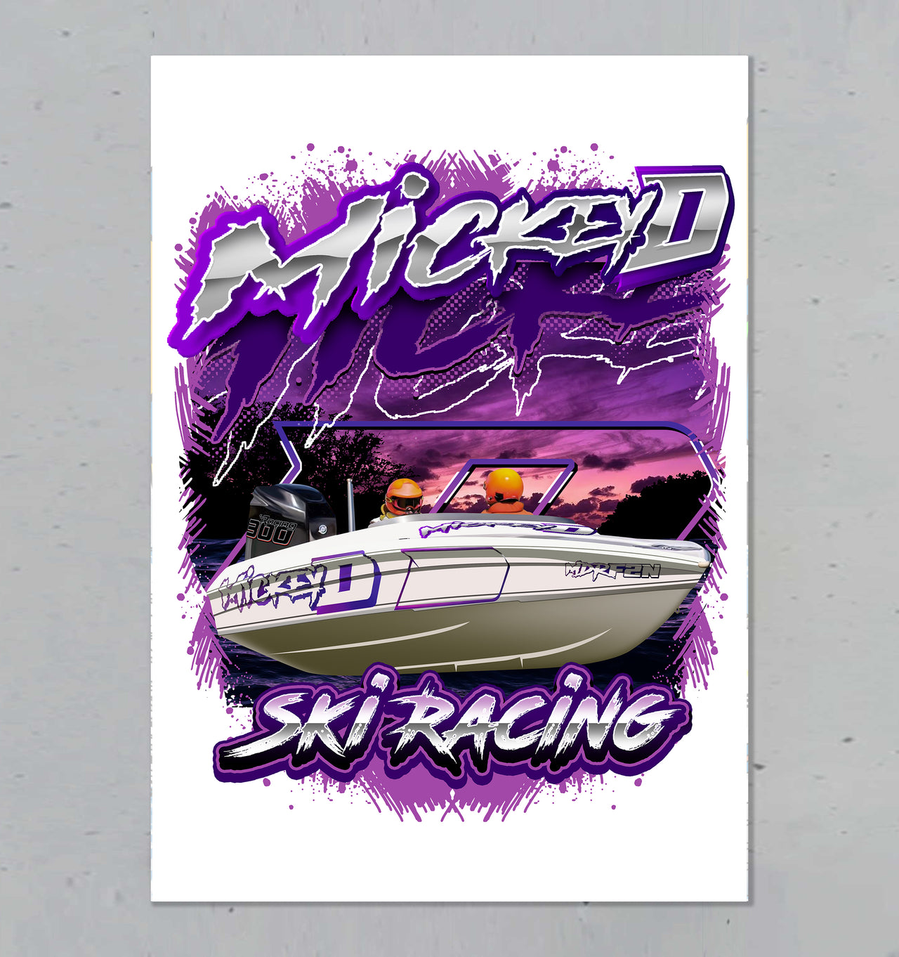 Mickey D Ski Race Team Poster