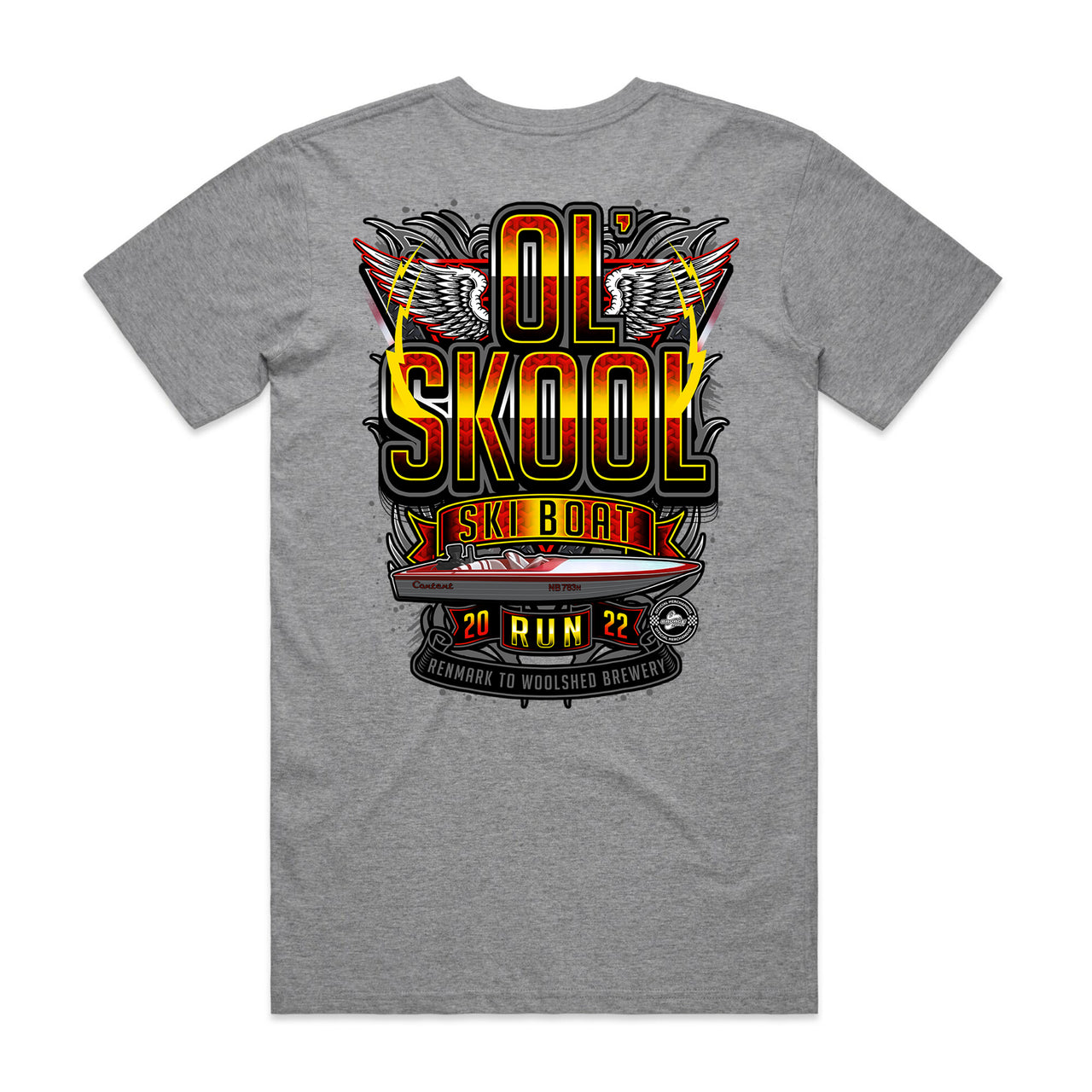 OL' Skool Ski Boat Run 2022 Adult Tee