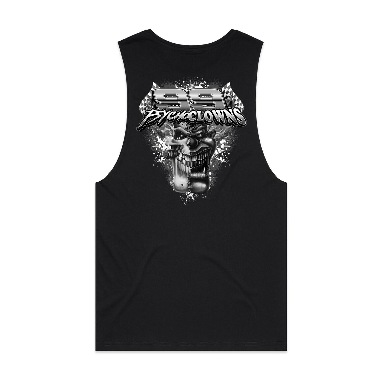 99 Psycho Clowns Black Print Men's Tank