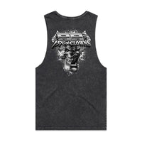 Thumbnail for 99 Psycho Clowns Black Print Stone Wash Men's Tank