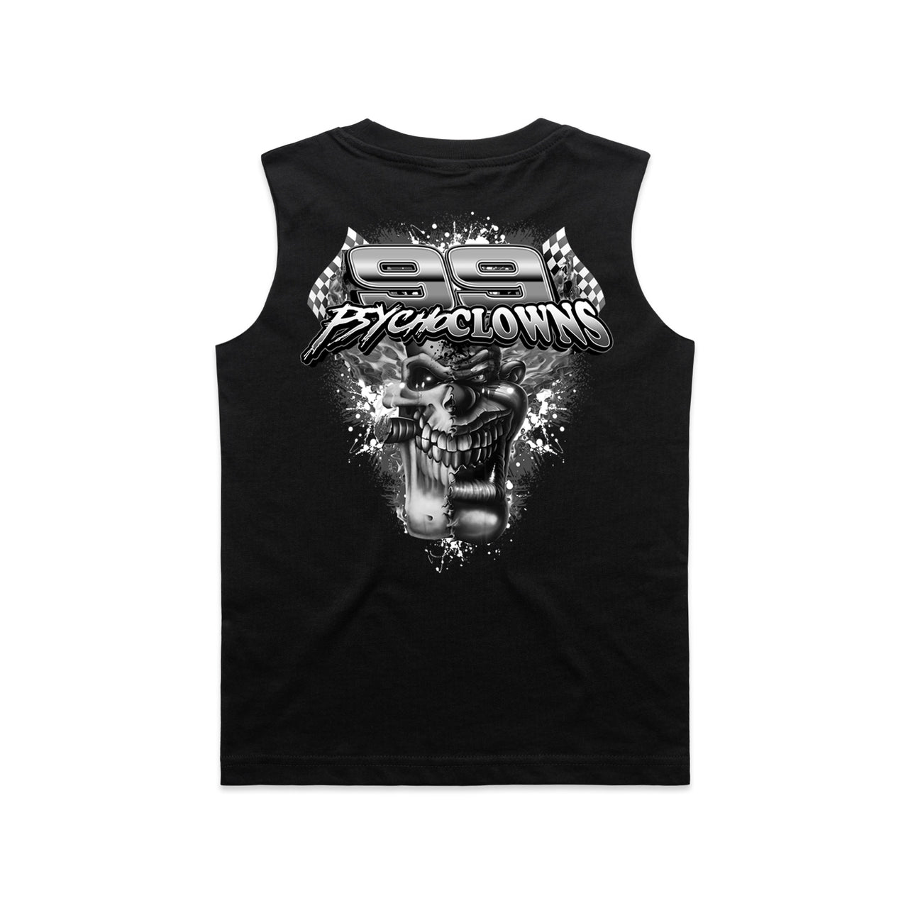 99 Psycho Clowns Black Print Youth/Kids Tank