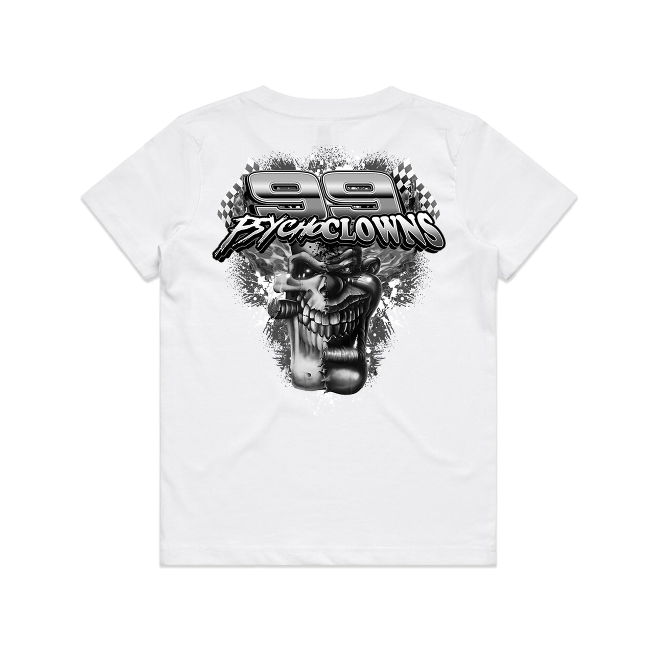 99 Psycho Clowns Black Print Youth/Kids Tee