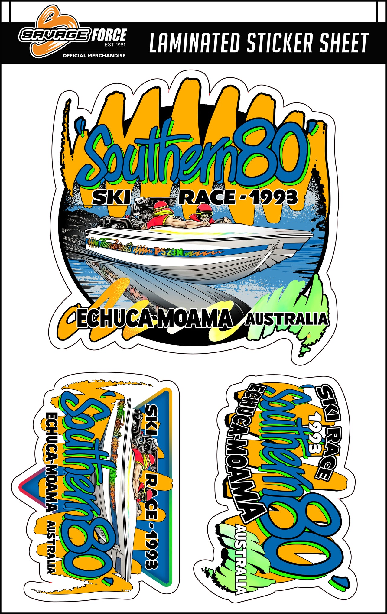 S80 1993 Thundernuts Sticker Sheet