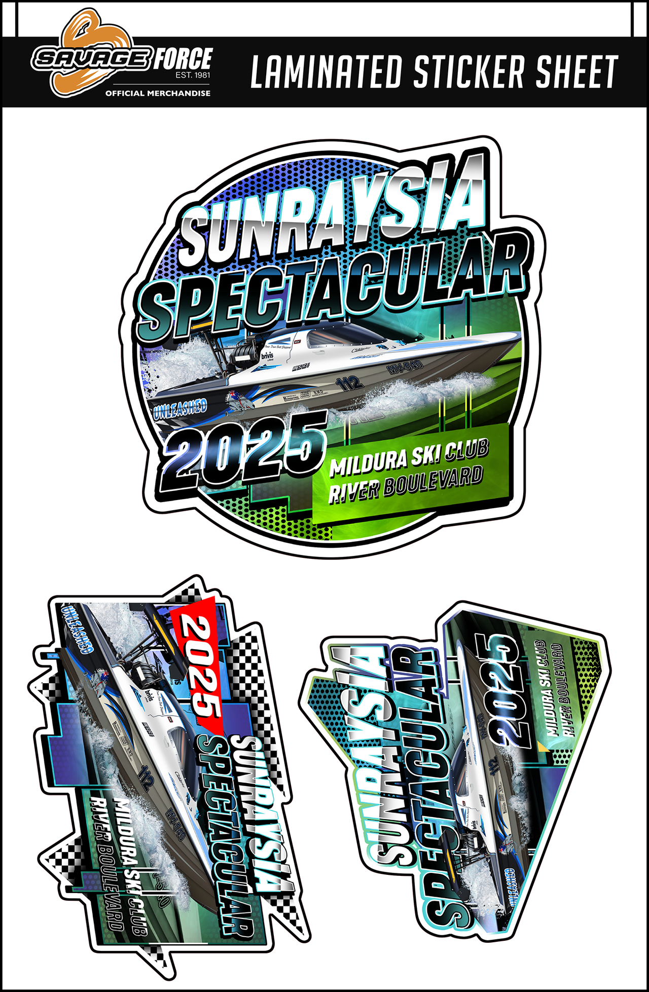 Sunraysia Spectacular 2025 Sticker Sheet