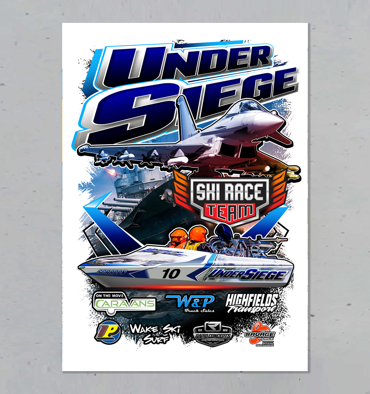 Under Siege Ski Race Team Poster