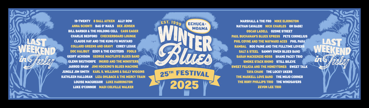 Winter Blues 2025 Bar Runner