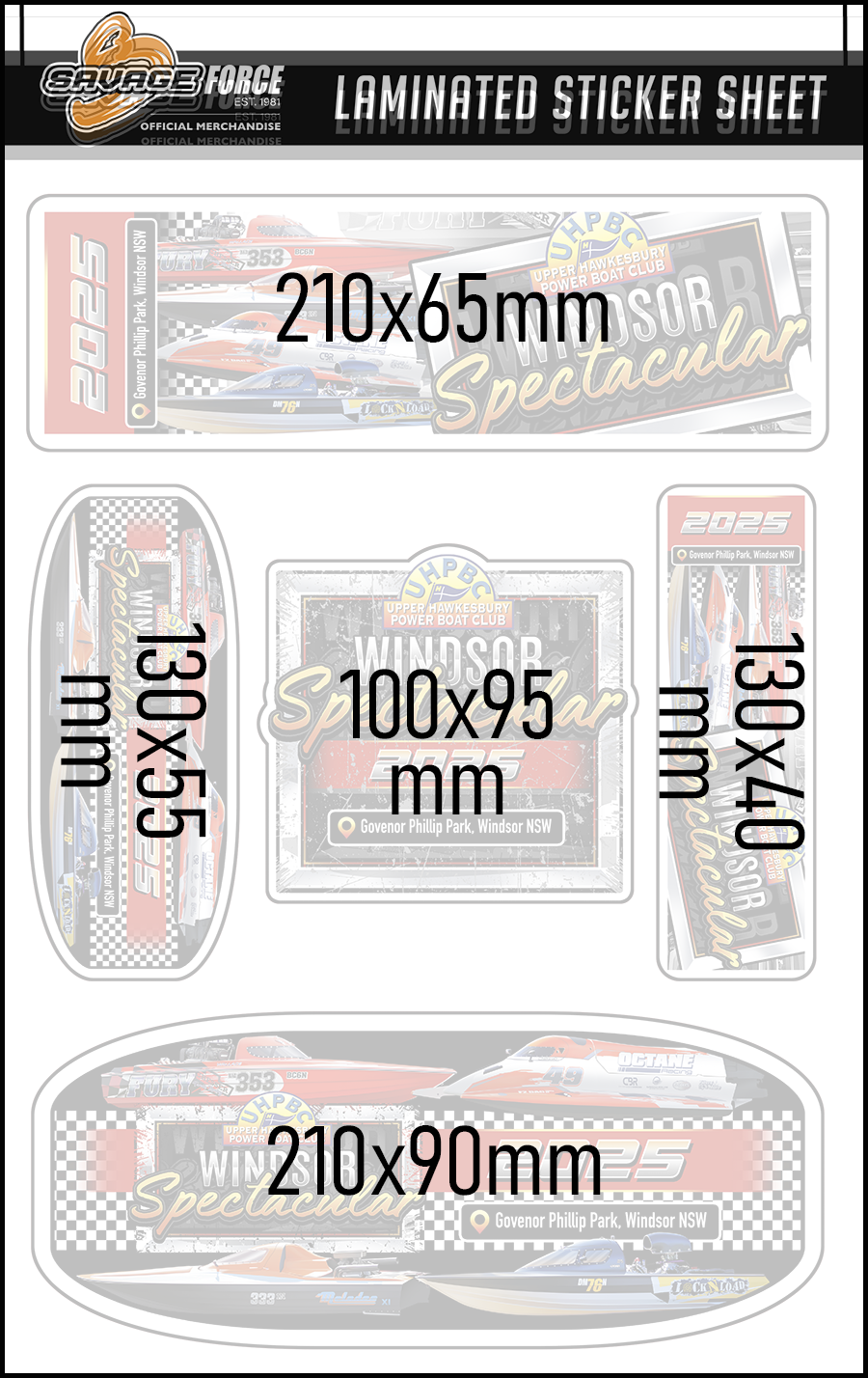 Windsor Spectacular 2025 Sticker Sheet