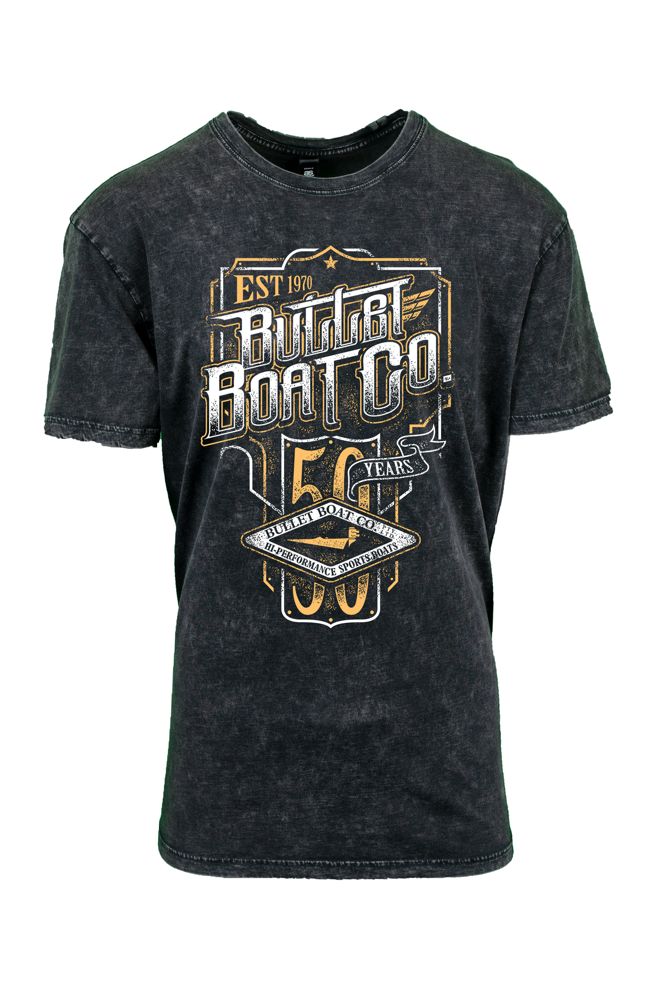 Bullet Boats 50th Anniversary Vintage Premium Stone Wash Tee