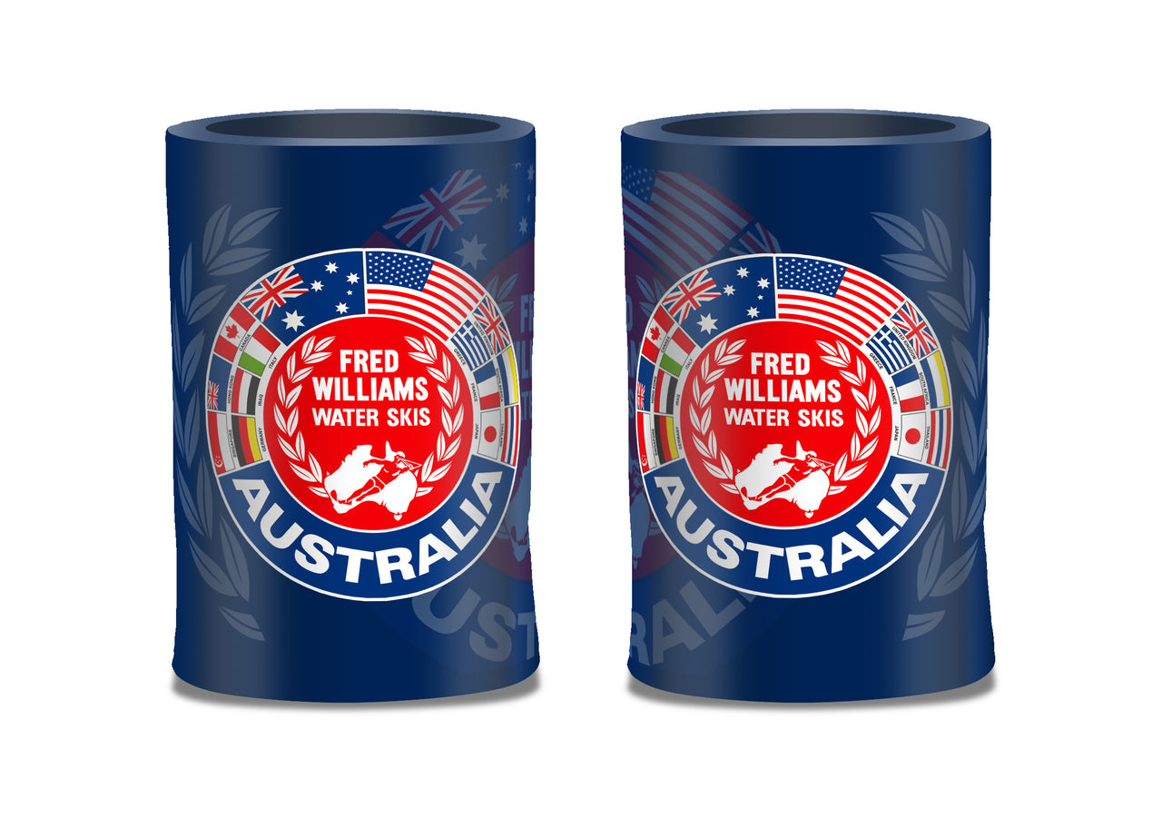 Fred Williams World Logo Stubbie