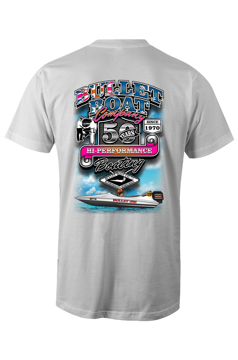 Bullet Boats 50th Anniversary Full On Tee