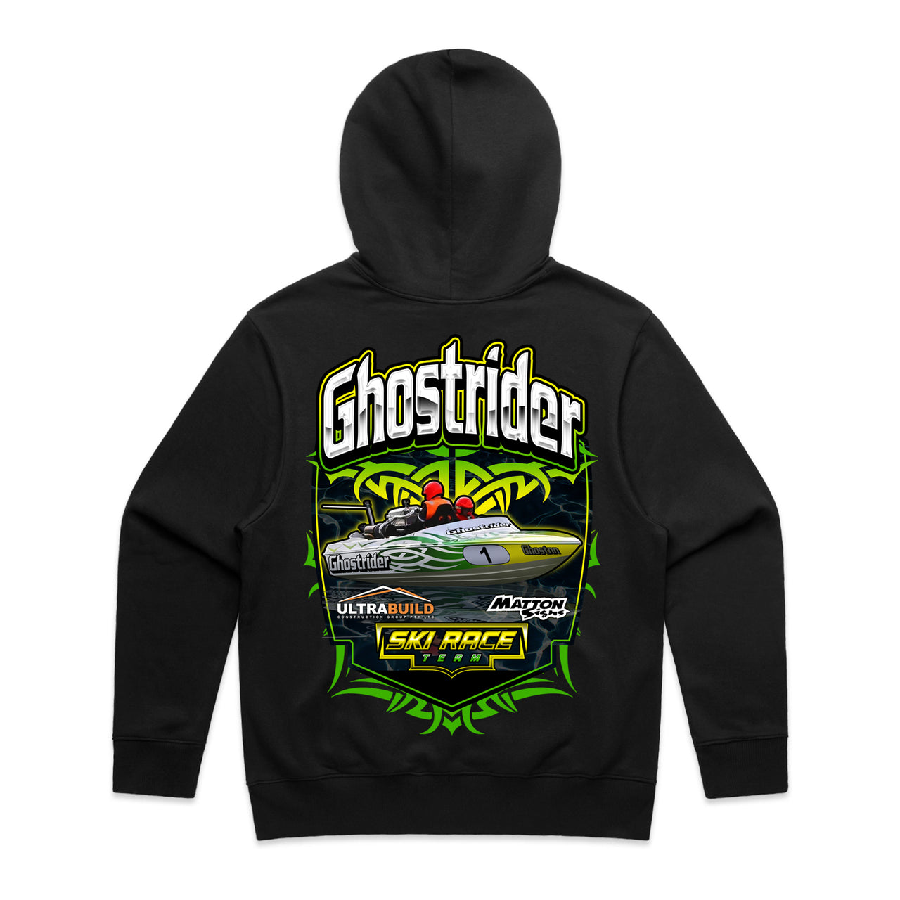 Ghostrider Ski Race Team Adults Hoodie