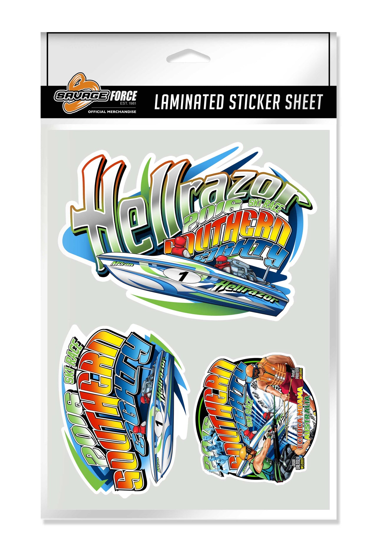 Hellrazor Southern 80 2016 Sticker Sheet