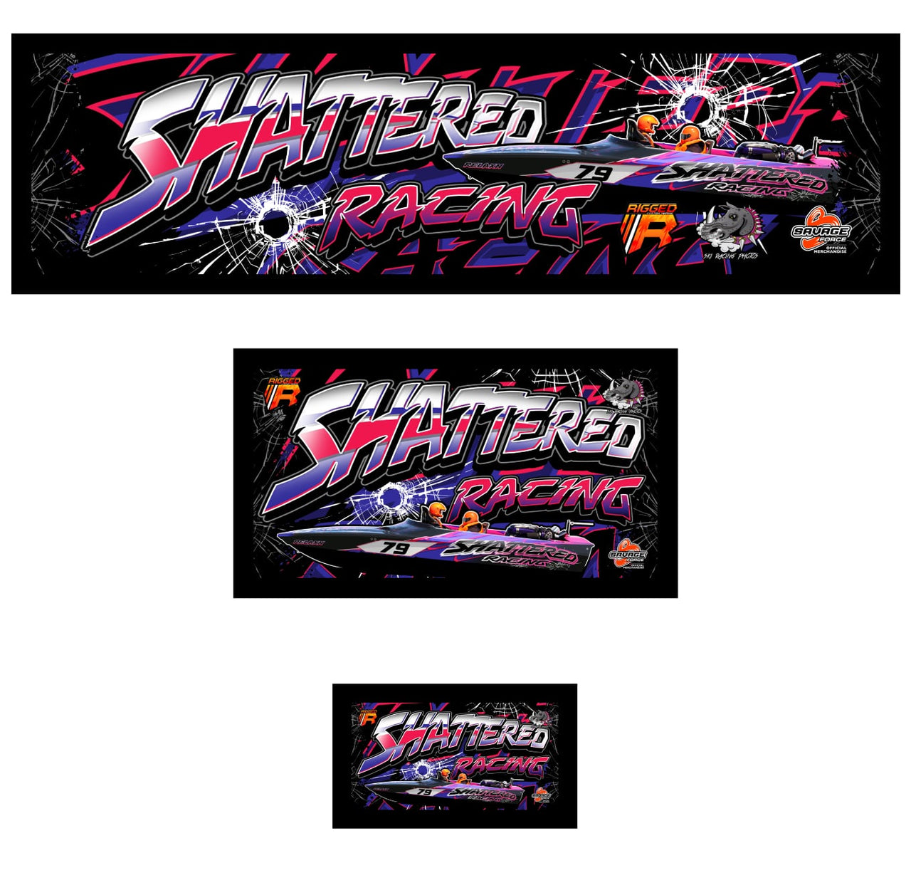 Shattered Racing Team Bar Runners